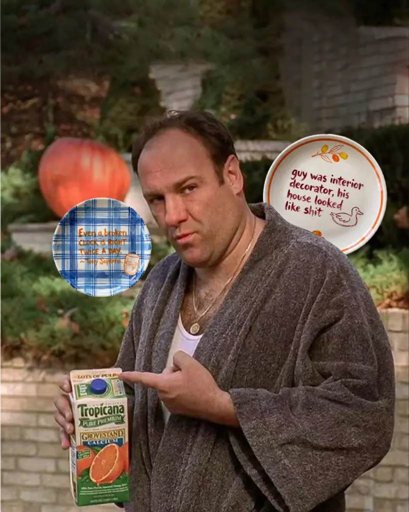 The Sopranos Dinner Plates (Creative Workshop)